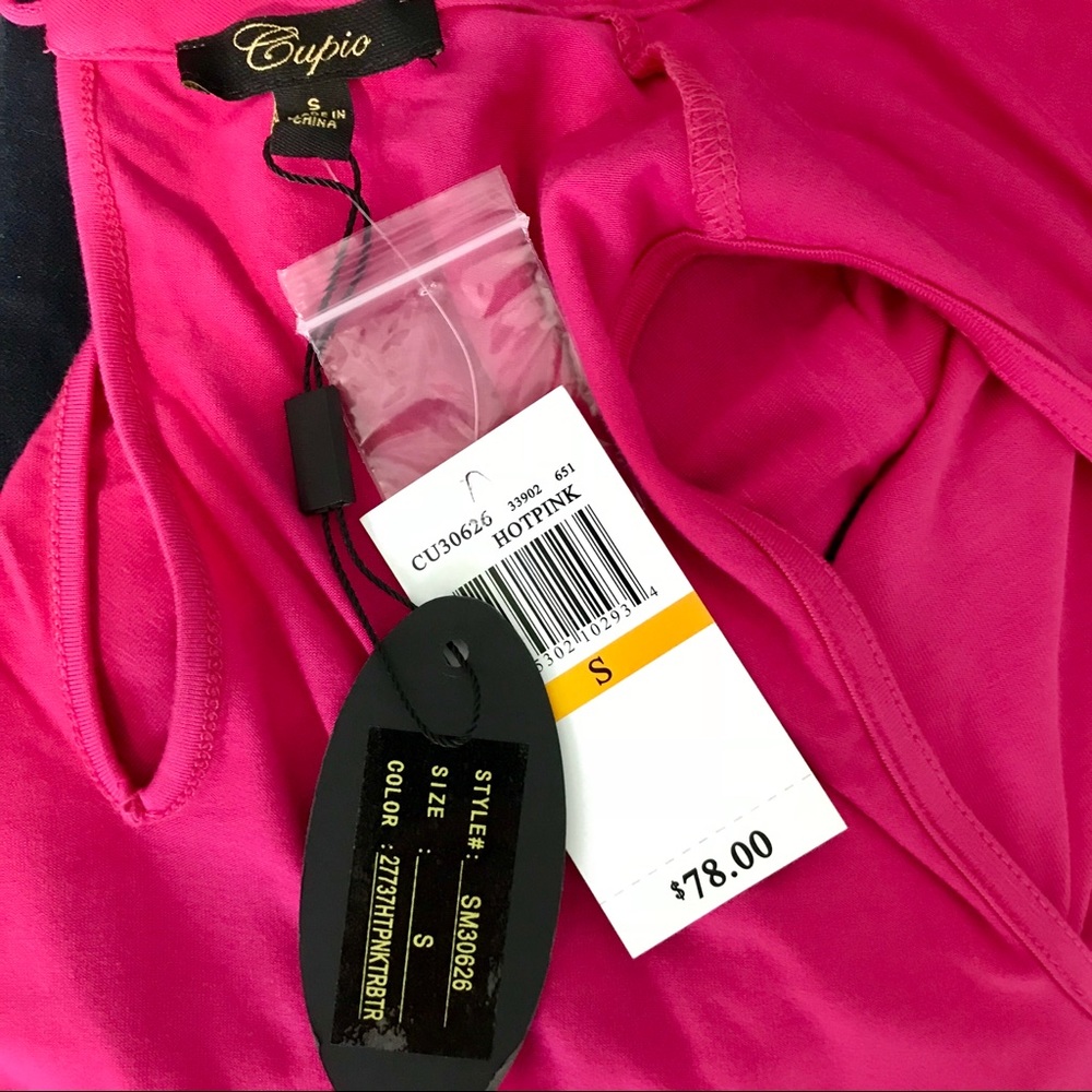Beautiful NWT Cupio Pink Tunic Size Small - Picture 6 of 6